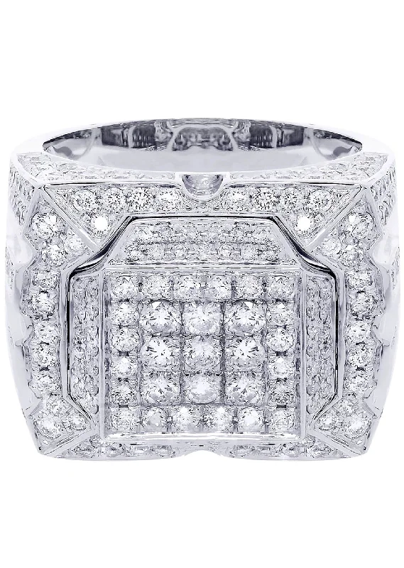 Handcrafted Jewelry Sale – Unique Designs At Low Prices White Gold Mens Diamond Ring| 3.71 Carats| 16.37 Grams Handcrafted Jewelry Sale – Unique Designs At Low Prices White Gold Mens Diamond Ring| 3.71 Carats| 16.37 Grams