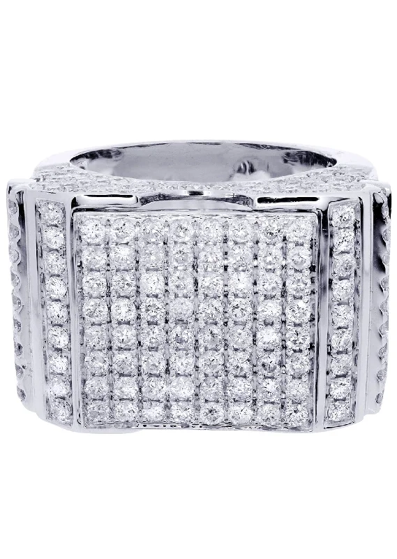 Fashion-Forward Jewelry At Incredible Prices White Gold Mens Diamond Ring| 5.23 Carats| 19.18 Grams Fashion-Forward Jewelry At Incredible Prices White Gold Mens Diamond Ring| 5.23 Carats| 19.18 Grams