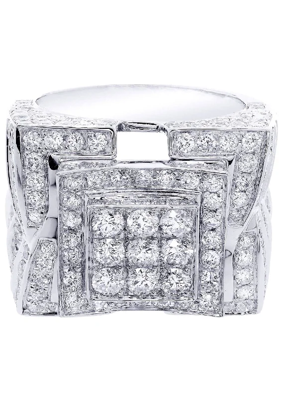 Elegant Designs, Unbeatable Discounts – Shop Jewelry Now White Gold Mens Diamond Ring| 5.28 Carats| 18.15 Grams Elegant Designs, Unbeatable Discounts – Shop Jewelry Now White Gold Mens Diamond Ring| 5.28 Carats| 18.15 Grams