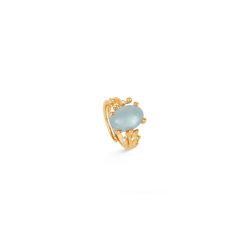 Big Discounts On Elegant Jewelry Collections BoHo Small 18K Gold Ring w. Diamonds & Aquamarine Big Discounts On Elegant Jewelry Collections BoHo Small 18K Gold Ring w. Diamonds & Aquamarine