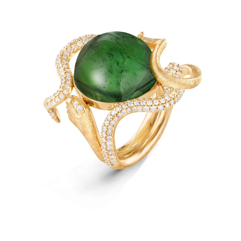Elegant Jewelry, Affordable Luxury – Shop Now Snakes Pavé 18K Gold Ring w. Tourmaline & Diamonds Elegant Jewelry, Affordable Luxury – Shop Now Snakes Pavé 18K Gold Ring w. Tourmaline & Diamonds