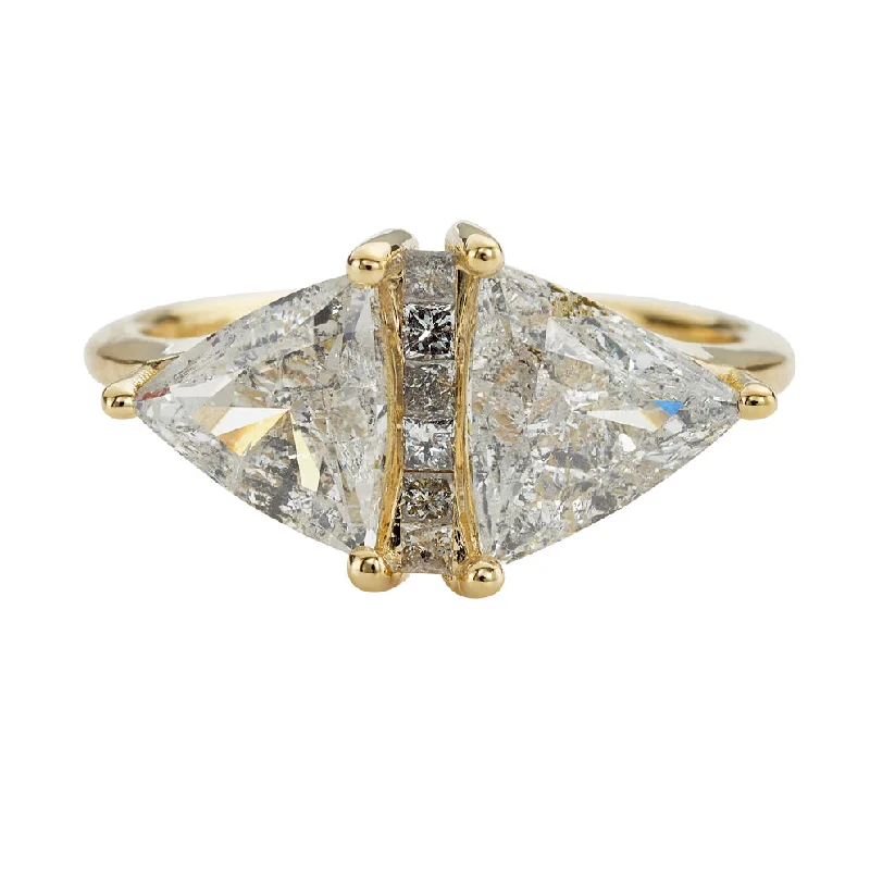 Elegant Jewelry At Unbeatable Offers – Shop Before It's Gone OOAK Rhombus Engagement Ring with Trillion Cut Salt and Pepper Diamonds Elegant Jewelry At Unbeatable Offers – Shop Before It's Gone OOAK Rhombus Engagement Ring with Trillion Cut Salt and Pepper Diamonds