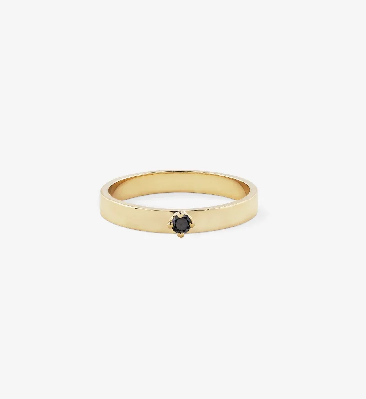 Classic And Modern Jewelry Styles On Sale Black Diamond Stacking Ring 0.06