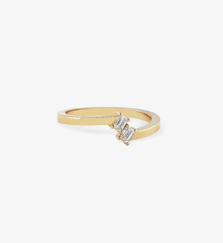 Exclusive Jewelry Markdowns – Limited-Time Offer Double Emerald-Cut Diamond Twisted Ring 0.20 Exclusive Jewelry Markdowns – Limited-Time Offer Double Emerald-Cut Diamond Twisted Ring 0.20