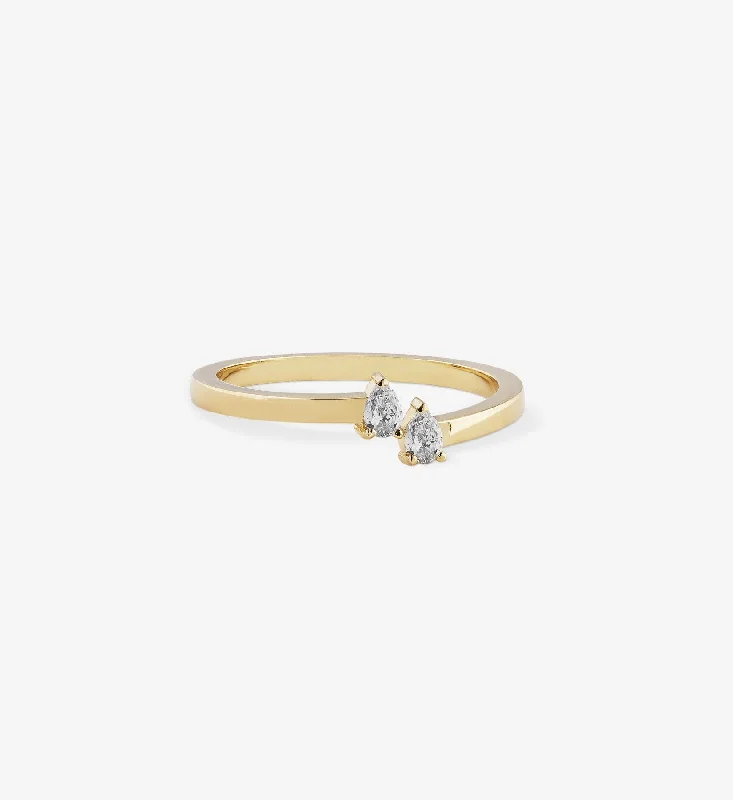 Don't Miss These Dazzling Jewelry Discounts Double Pear Diamond Twisted Ring 0.14