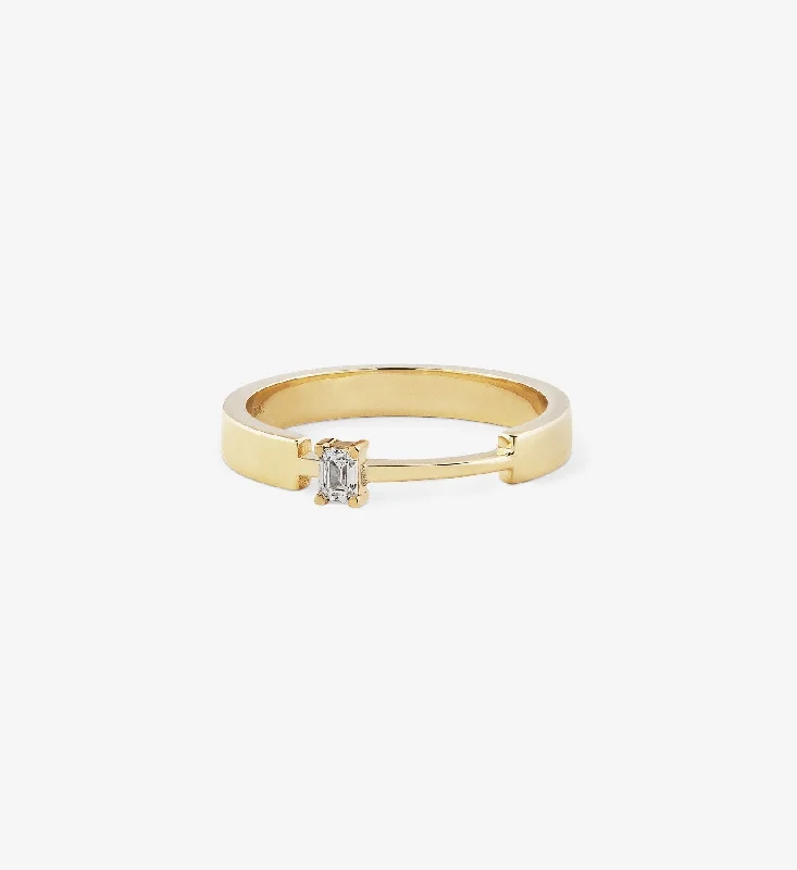Jewelry Deals That Outshine The Rest Emerald-Cut Diamond Bold Ring 0.10
