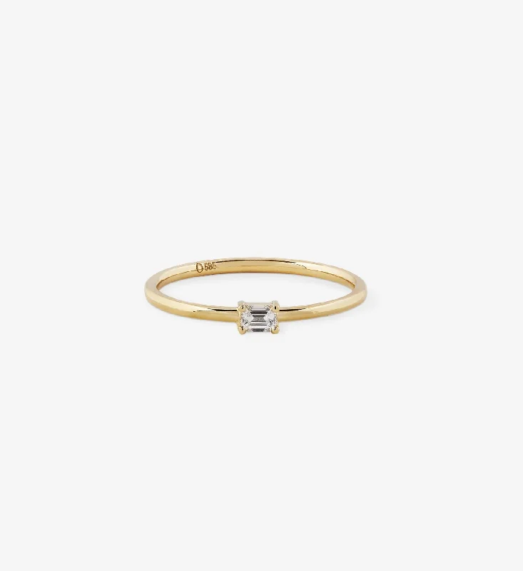 Sparkle On A Budget – Fine Jewelry For Less Horizontal Emerald-Cut Diamond Ring 0.10 Sparkle On A Budget – Fine Jewelry For Less Horizontal Emerald-Cut Diamond Ring 0.10