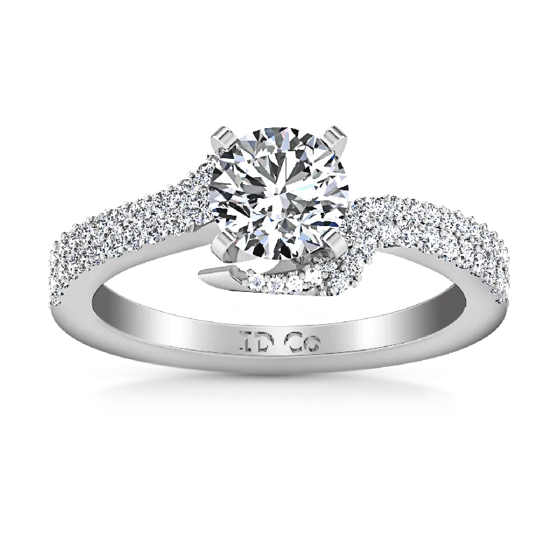 Flash Sale On Elegant Jewelry – Don't Miss Out Pave Engagement Ring Amber 14K White Gold Flash Sale On Elegant Jewelry – Don't Miss Out Pave Engagement Ring Amber 14K White Gold