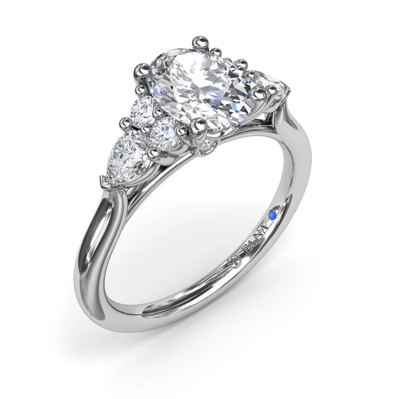 Affordable Glamour – Premium Jewelry At Special Prices Pear Side Cluster Diamond Engagement Ring