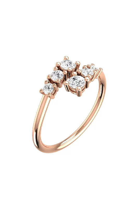 Fashion-Forward Jewelry At Incredible Prices Double Degrade 18K Rose Gold Ring w. Lab-Grown Diamonds Fashion-Forward Jewelry At Incredible Prices Double Degrade 18K Rose Gold Ring w. Lab-Grown Diamonds