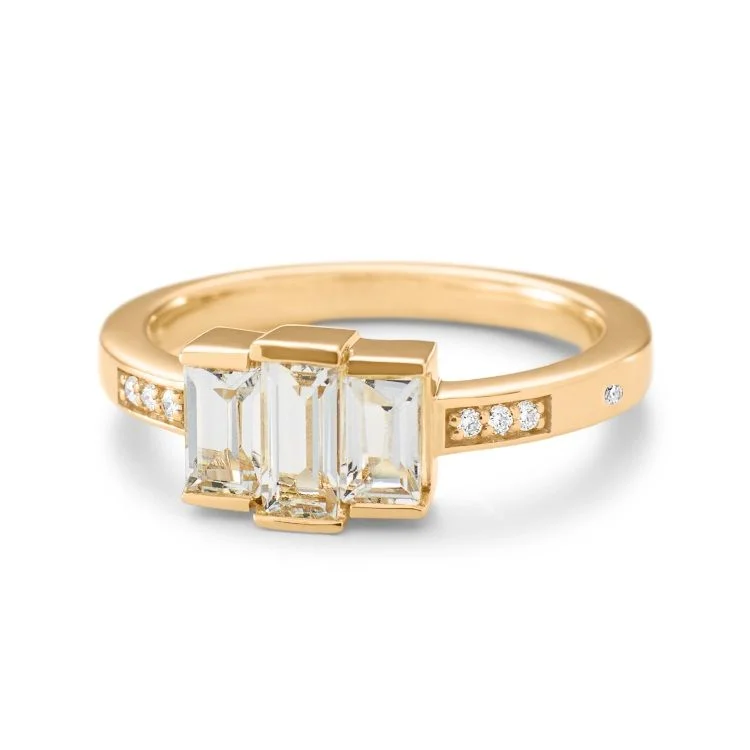 Premium Diamond Jewelry At Once-In-A-Lifetime Discounts Meant to Be Her Polished 18K Gold Ring w. Diamonds & Topaz Premium Diamond Jewelry At Once-In-A-Lifetime Discounts Meant to Be Her Polished 18K Gold Ring w. Diamonds & Topaz