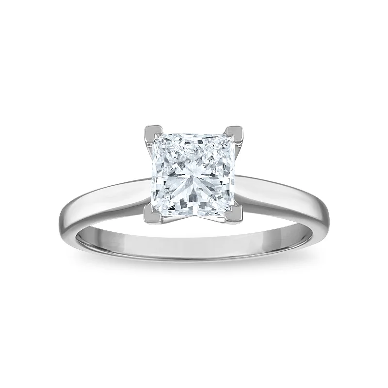 Fashion-Forward Jewelry At Incredible Prices Signature Certificate EcoLove 1 1/4 CTW Princess Cut Lab Grown Diamond Solitaire Engagement Ring in 14KT White Gold Fashion-Forward Jewelry At Incredible Prices Signature Certificate EcoLove 1 1/4 CTW Princess Cut Lab Grown Diamond Solitaire Engagement Ring in 14KT White Gold