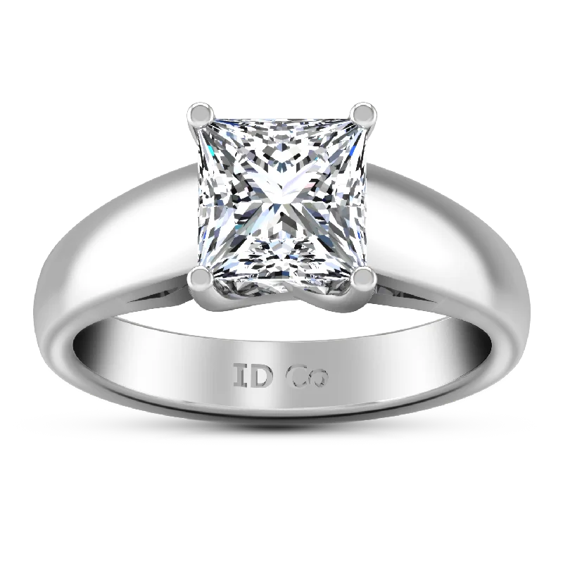Buy More, Save More On Stunning Jewelry Pieces Solitaire Princess Cut Engagement Ring Leyla 14K White Gold Buy More, Save More On Stunning Jewelry Pieces Solitaire Princess Cut Engagement Ring Leyla 14K White Gold