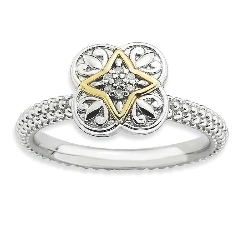 Exclusive Jewelry Sale – Sparkle For Less Sterling Silver, 14k Gold Plated & Diamond Stackable 9mm Ornate Ring Exclusive Jewelry Sale – Sparkle For Less Sterling Silver, 14k Gold Plated & Diamond Stackable 9mm Ornate Ring