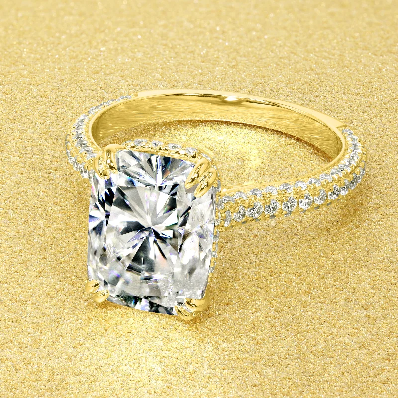 Elegant Jewelry, Exclusive Prices – Shop Now The Olivia, 4.75ct Elongated Cushion-cut Triple Row Cathedral Hidden Wrap Halo Ring Elegant Jewelry, Exclusive Prices – Shop Now The Olivia, 4.75ct Elongated Cushion-cut Triple Row Cathedral Hidden Wrap Halo Ring