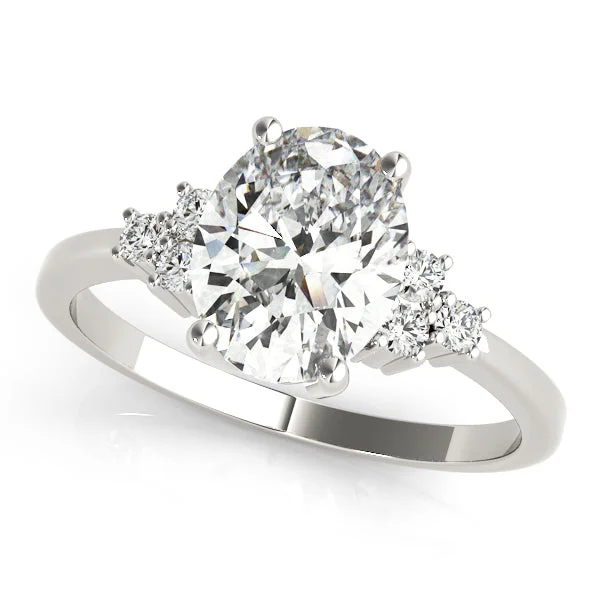 Huge Savings On Timeless Jewelry Collections Three Round Side Diamond Oval Mounting