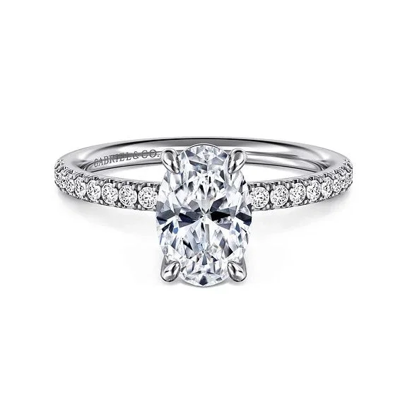 Affordable Glamour – Must-Have Jewelry At Special Rates Twain - 14K White Gold Oval Diamond Engagement Ring (Setting Only) Affordable Glamour – Must-Have Jewelry At Special Rates Twain - 14K White Gold Oval Diamond Engagement Ring (Setting Only)