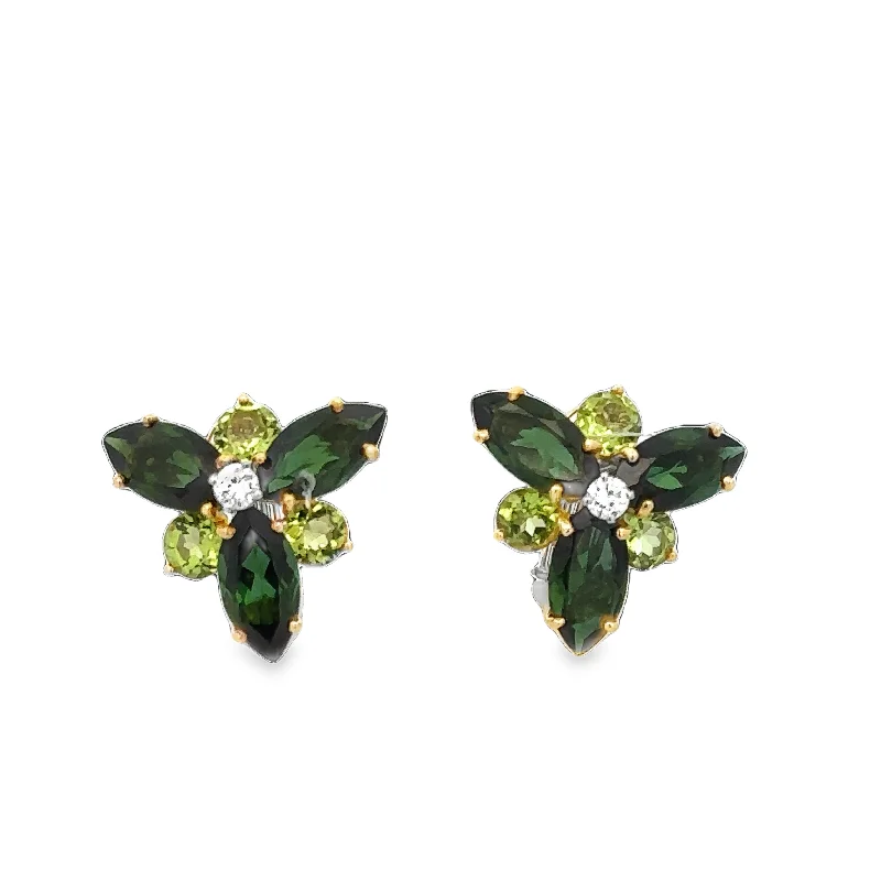 Buy More, Save More On Stunning Jewelry Pieces Vintage Green Tourmaline, Peridot, and Diamond Screwback Earrings in 18k Gold Buy More, Save More On Stunning Jewelry Pieces Vintage Green Tourmaline, Peridot, and Diamond Screwback Earrings in 18k Gold