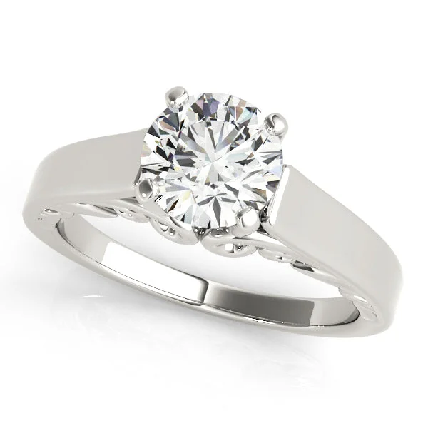 Timeless Elegance Now At Special Discounts Wide Solitaire Engagement Mounting with Interior Scroll Design Timeless Elegance Now At Special Discounts Wide Solitaire Engagement Mounting with Interior Scroll Design