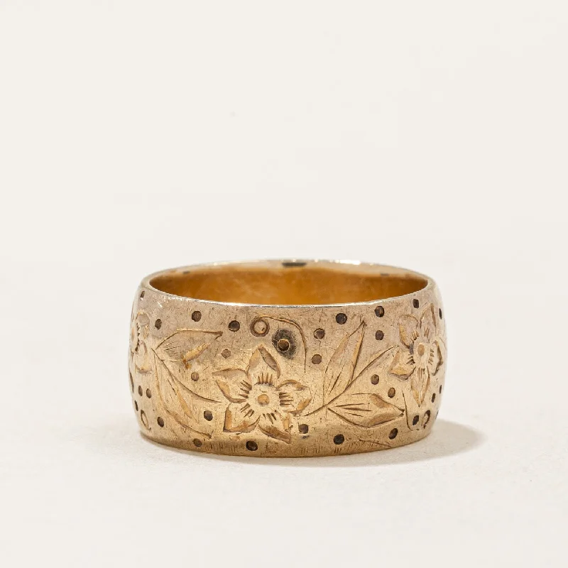 Bohemian-Inspired Jewelry For Free-Spirited Fashion 10k Yellow Gold Floral Design Ring | SZ 7 | Bohemian-Inspired Jewelry For Free-Spirited Fashion 10k Yellow Gold Floral Design Ring | SZ 7 |