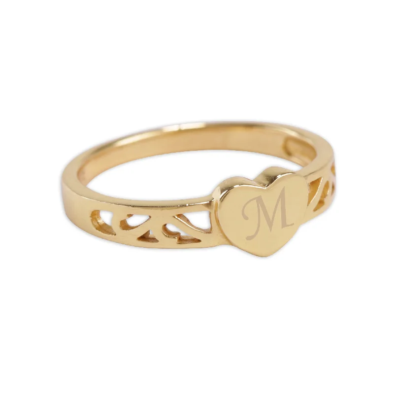 Sparkle For Less – Shop Our Limited-Time Jewelry Deals 14K Gold Plated Baby Heart Ring - Engraved Initial Heart Ring Sparkle For Less – Shop Our Limited-Time Jewelry Deals 14K Gold Plated Baby Heart Ring - Engraved Initial Heart Ring
