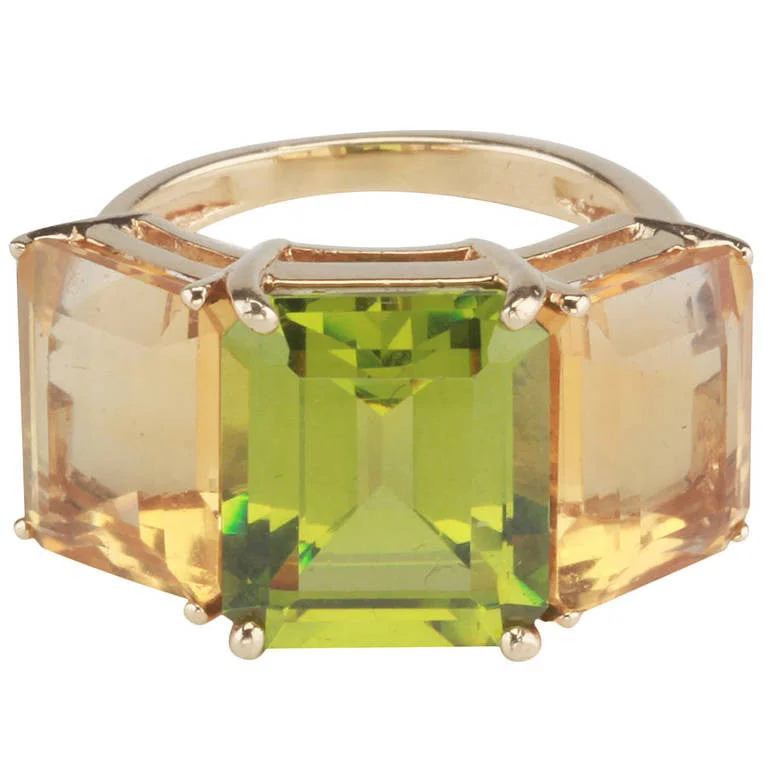 Don't Miss These Dazzling Jewelry Discounts 18kt Yellow Gold Emerald Cut Ring with Citrine and Peridot Don't Miss These Dazzling Jewelry Discounts 18kt Yellow Gold Emerald Cut Ring with Citrine and Peridot