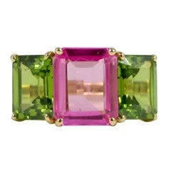 Best Jewelry Deals – Premium Quality At Exclusive Discounts 18kt Yellow Gold Emerald Cut Ring with Peridot and Pink Topaz Best Jewelry Deals – Premium Quality At Exclusive Discounts 18kt Yellow Gold Emerald Cut Ring with Peridot and Pink Topaz