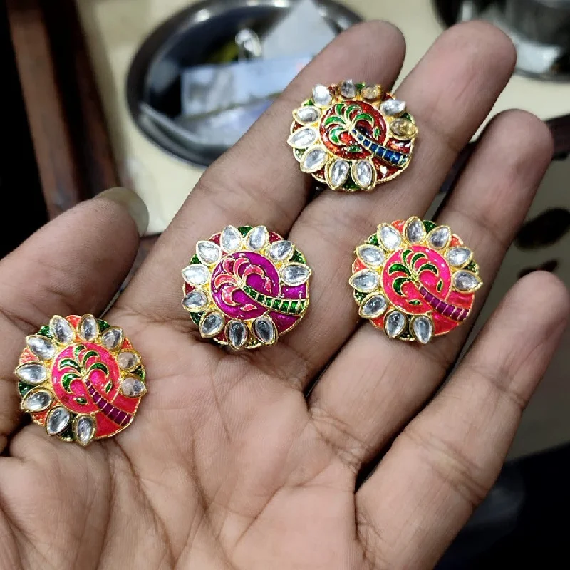 Buy More, Save More – Special Jewelry Discounts Akruti Collection Gold Plated Meenakari Ring Buy More, Save More – Special Jewelry Discounts Akruti Collection Gold Plated Meenakari Ring