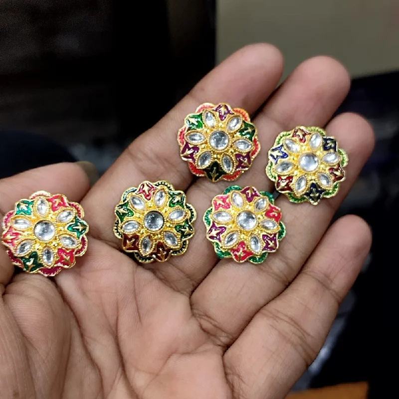 Sparkle More For Less – Jewelry Sale Happening Now Akruti Collection Gold Plated Meenakari Ring