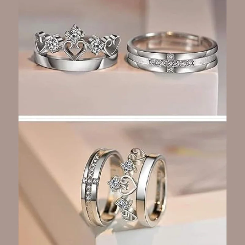 Jewelry Sale Bonanza – Grab Your Sparkle Now Asmitta Rhodium Plated Couple Ring - Special Gift For Someone Special Jewelry Sale Bonanza – Grab Your Sparkle Now Asmitta Rhodium Plated Couple Ring - Special Gift For Someone Special