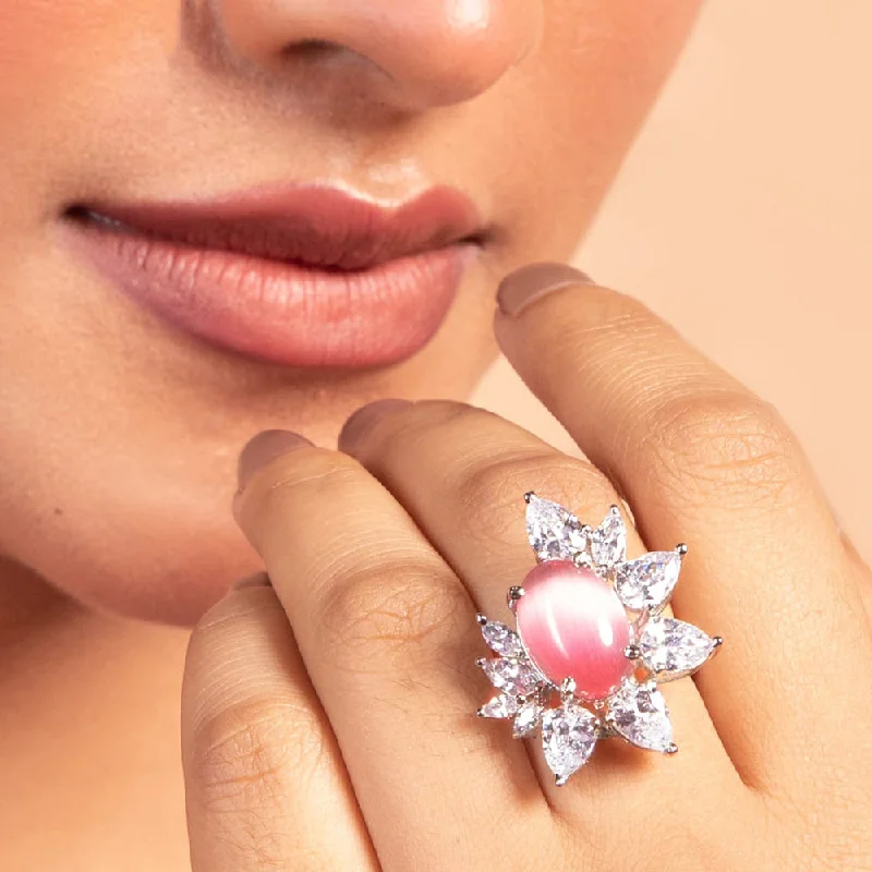 Make Your Outfit Shine With Discounted Jewelry BK Fashion Silver Plated AD Ring