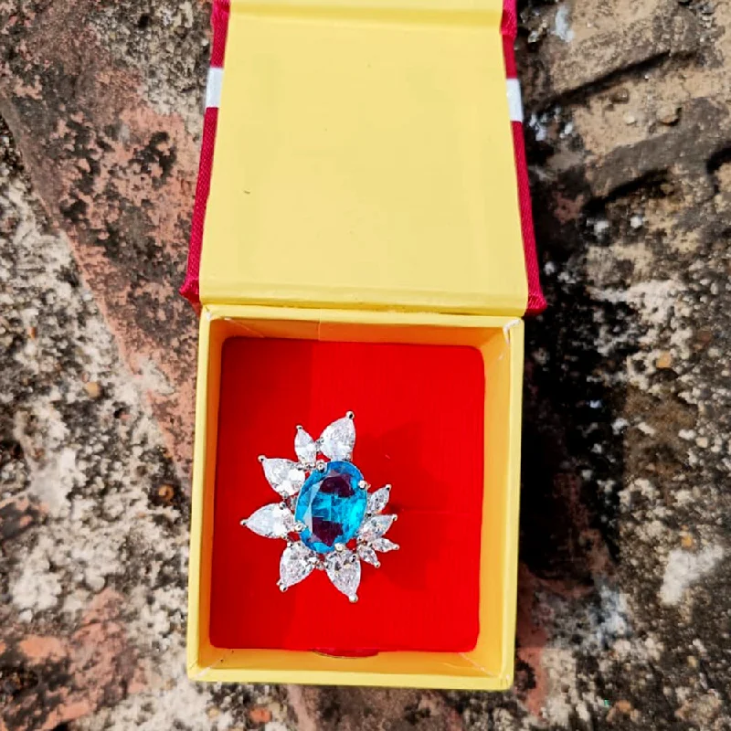 Trending Jewelry Now Available At Exclusive Prices BK Fashion Silver Plated AD Ring Trending Jewelry Now Available At Exclusive Prices BK Fashion Silver Plated AD Ring