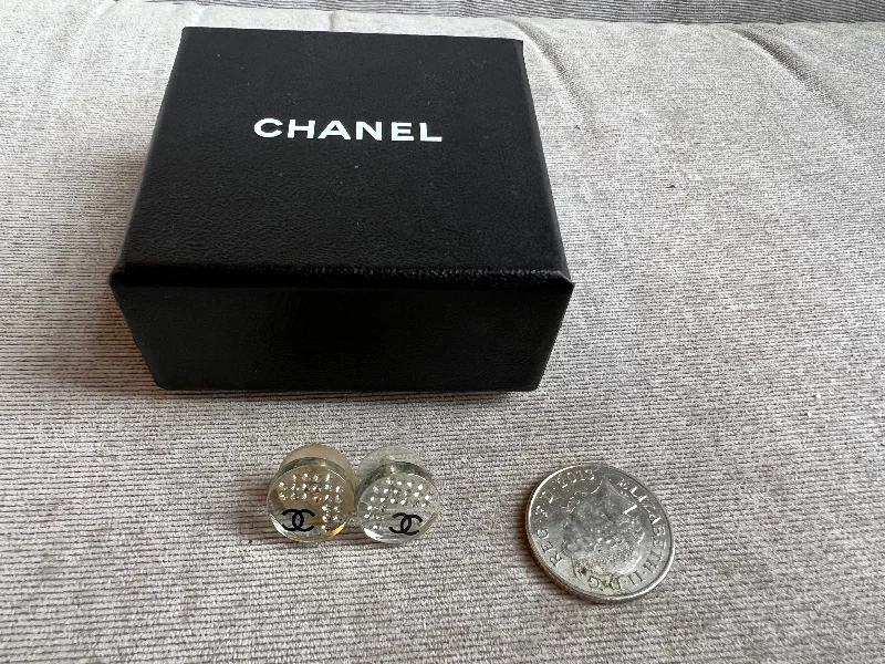 Dainty And Elegant Jewelry Now At Reduced Prices Chanel Diamante Resin Stud Earrings with CC Detail Dainty And Elegant Jewelry Now At Reduced Prices Chanel Diamante Resin Stud Earrings with CC Detail