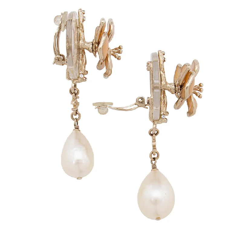 Bold And Beautiful Jewelry Now At Irresistible Prices Chanel Flower Pearl Drop Clip On Earrings (SHF-18532) Bold And Beautiful Jewelry Now At Irresistible Prices Chanel Flower Pearl Drop Clip On Earrings (SHF-18532)