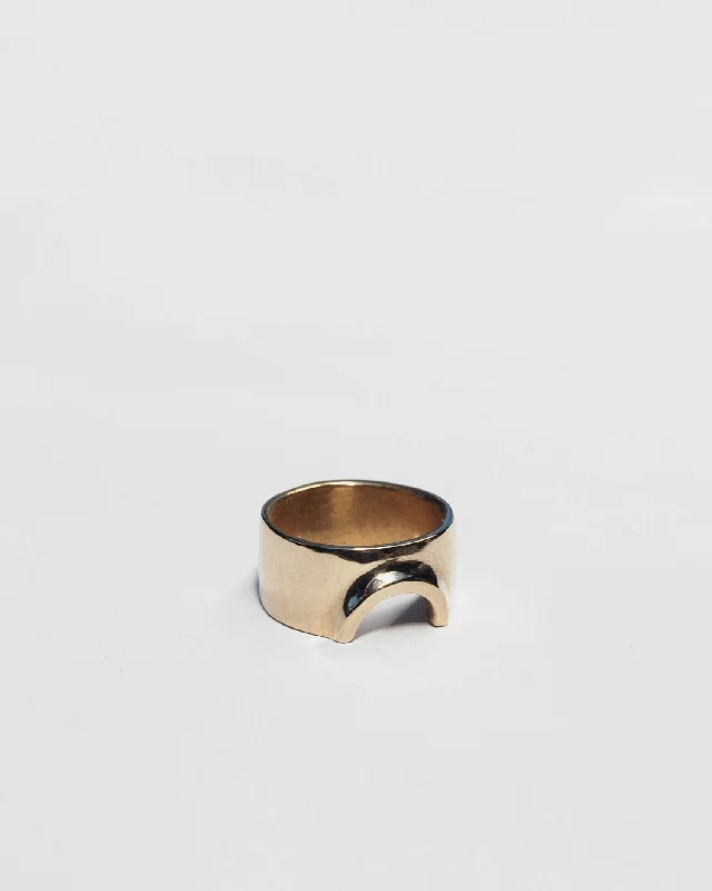Romantic Heart-Shaped Jewelry For Special Gifts Cirrus Ring in Brass