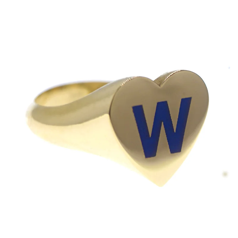 Shop Elegant Jewelry At Unbeatable Prices Custom Heart Enamel Initial Ring