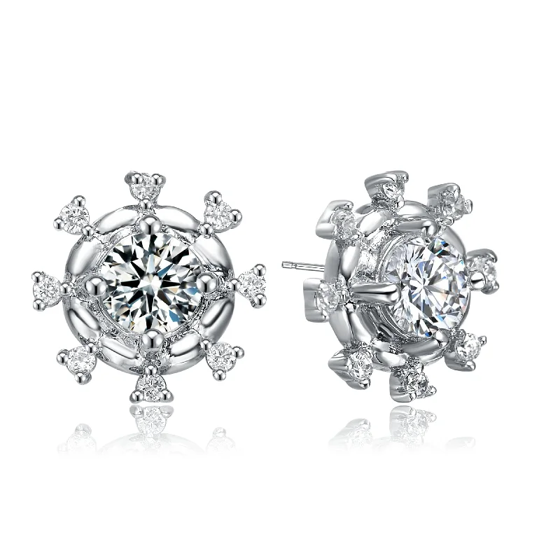 Best-Selling Jewelry Styles Now At Exclusive Discounts CZ Sterling Silver Earring Surrounded With Hearts Best-Selling Jewelry Styles Now At Exclusive Discounts CZ Sterling Silver Earring Surrounded With Hearts