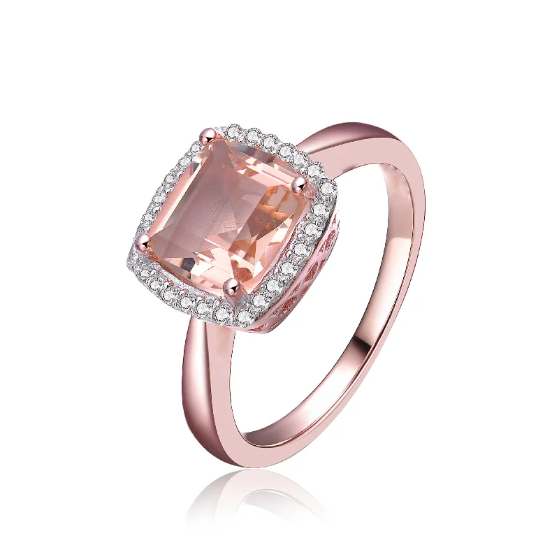 Affordable Gold-Plated Jewelry For Modern Fashion Daphnè Silver Morganite Ring