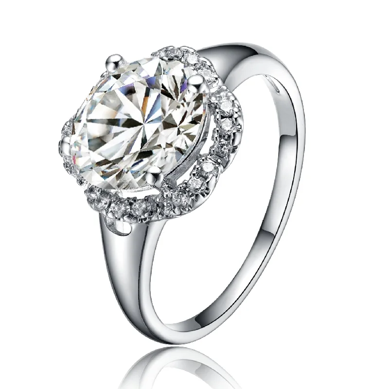 Elegant Rose Gold Jewelry For A Stylish Touch Marie Flower Halo Ring