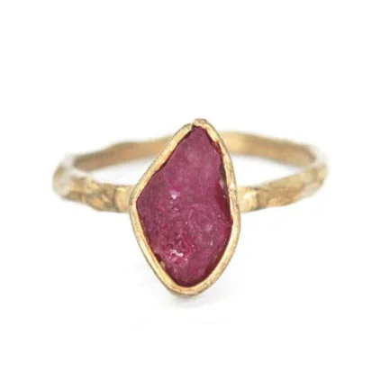 Elegant Jewelry, Affordable Luxury – Shop Now Guardian Ring - Ruby + Brass