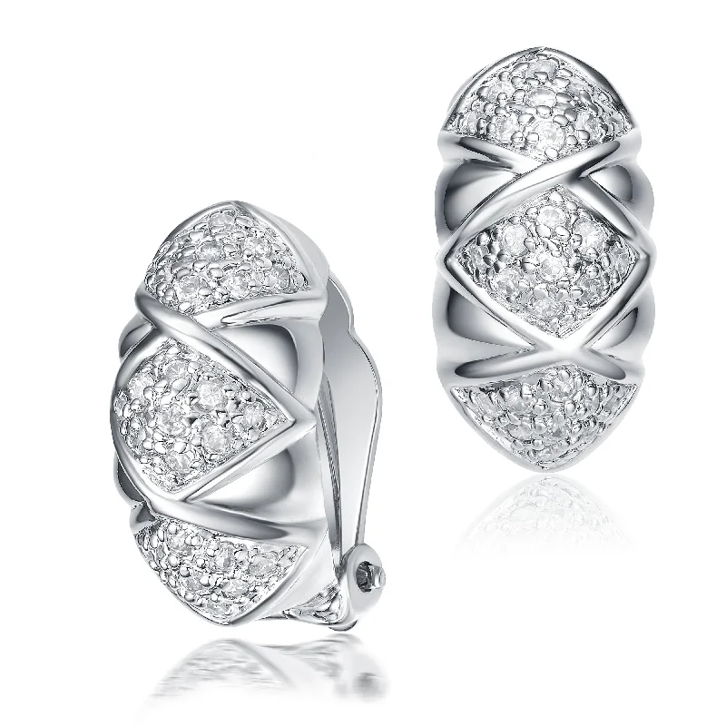 Must-Have Jewelry At Irresistible Discounts Infinity Knot Sterling Silver Cubic Zirconia Earrings