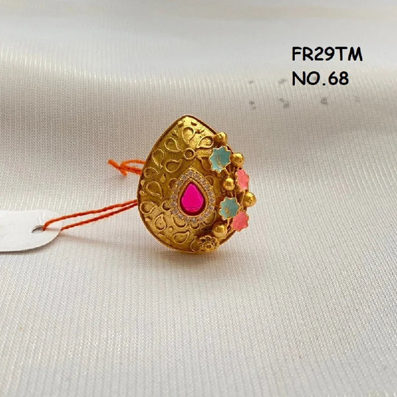 Grab Your Dream Jewelry At The Lowest Prices Kala Creation Gold Plated Pota Stone Finger Ring Grab Your Dream Jewelry At The Lowest Prices Kala Creation Gold Plated Pota Stone Finger Ring