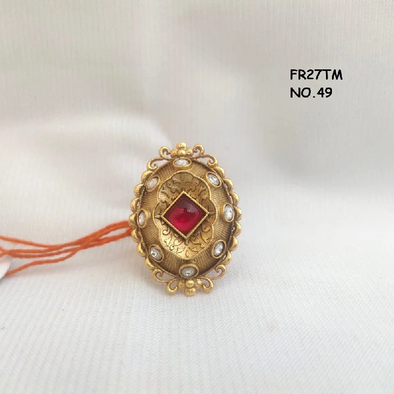 Flash Sale On Exquisite Jewelry – Don't Miss Out Kala Creation Gold Plated Pota Stone Finger Ring Flash Sale On Exquisite Jewelry – Don't Miss Out Kala Creation Gold Plated Pota Stone Finger Ring