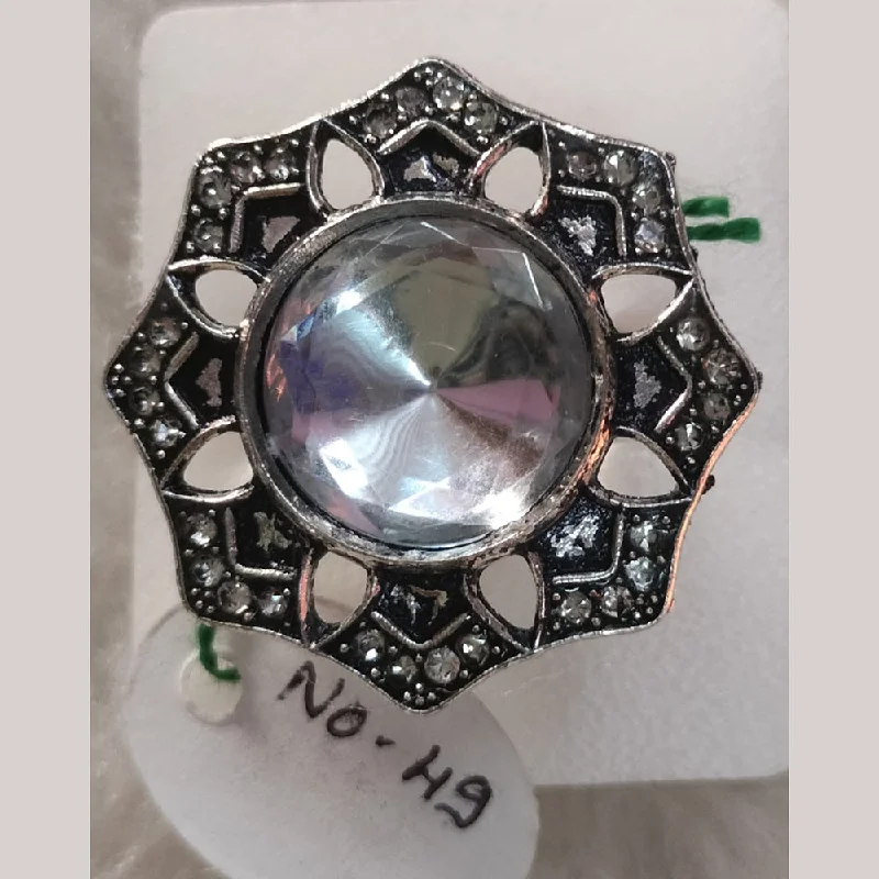 Affordable Luxury Jewelry For Every Occasion Khushboo Jewellers Oxidised Plated Crystal Stone Ring Affordable Luxury Jewelry For Every Occasion Khushboo Jewellers Oxidised Plated Crystal Stone Ring