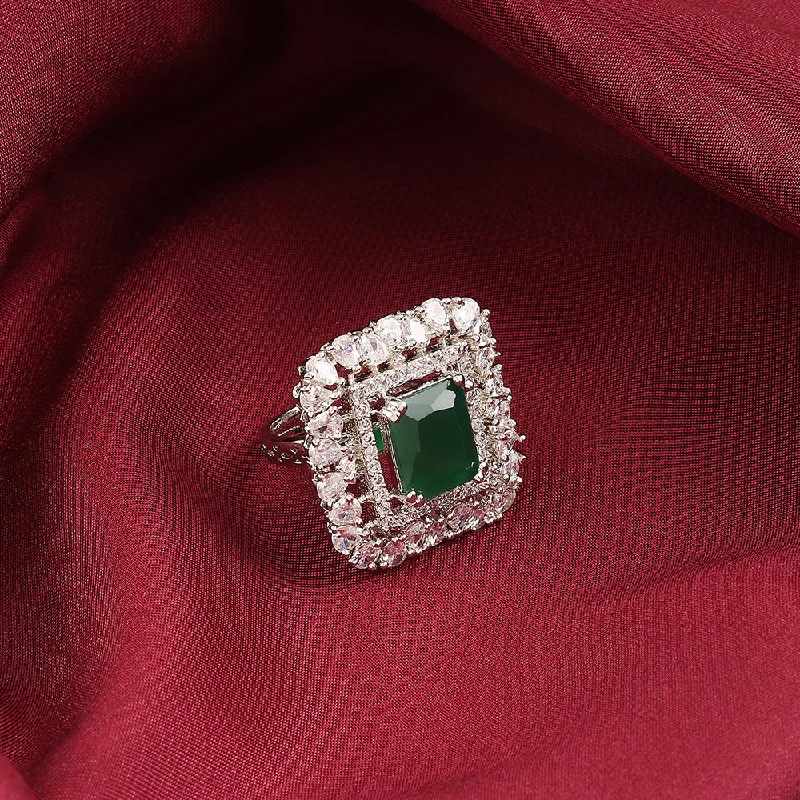 Elegant Jewelry, Exclusive Prices – Shop Now Raddhi Jewels Silver Plated AD Adjustable Ring Elegant Jewelry, Exclusive Prices – Shop Now Raddhi Jewels Silver Plated AD Adjustable Ring