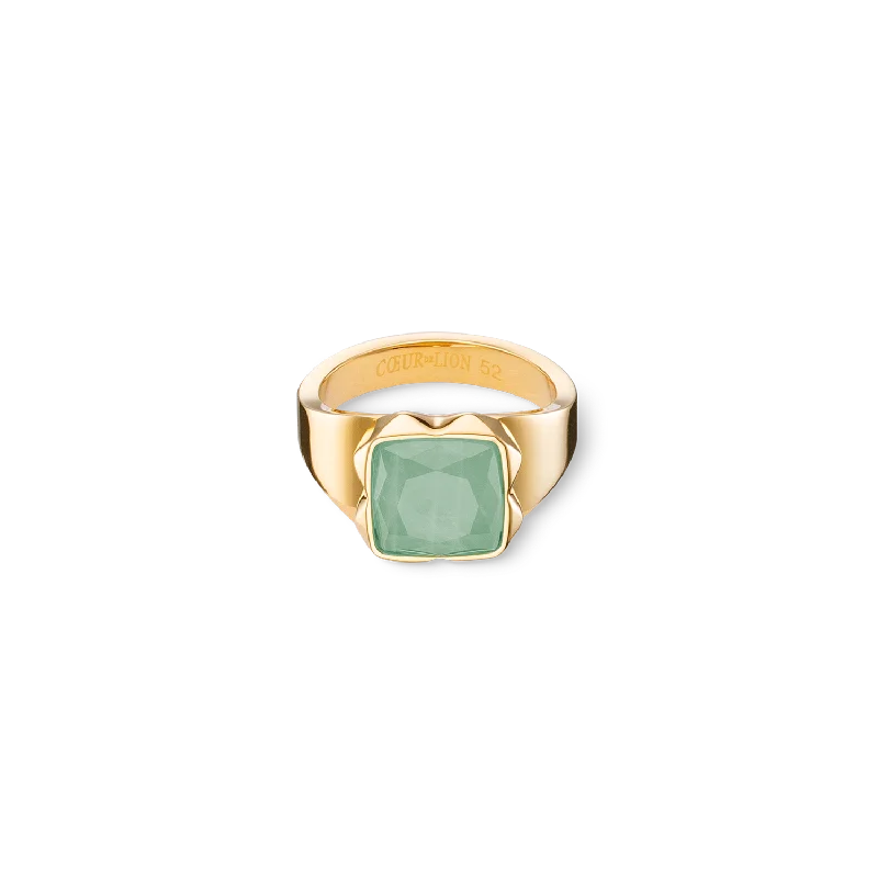 Affordable Elegance – Special Jewelry Sale Now Live Ring Spikes Square Aventurine gold-green Affordable Elegance – Special Jewelry Sale Now Live Ring Spikes Square Aventurine gold-green