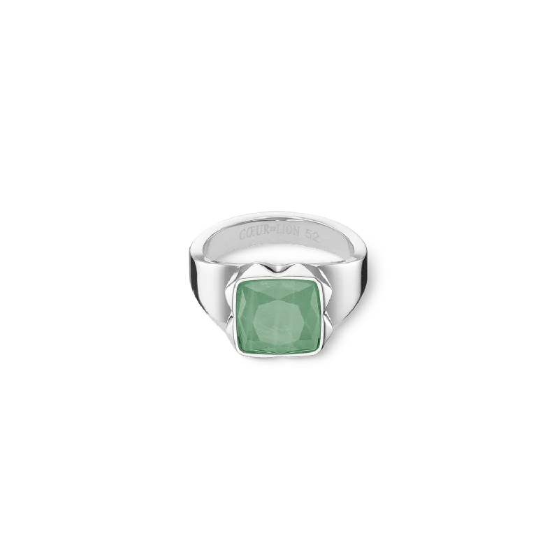 Glamorous Jewelry, Glamorous Deals – Shop Now Ring Spikes Square Aventurine silver-green Glamorous Jewelry, Glamorous Deals – Shop Now Ring Spikes Square Aventurine silver-green