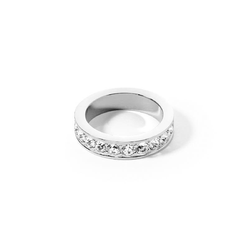 Stunning Jewelry At A Fraction Of The Price Ring stainless steel & crystals silver crystal Stunning Jewelry At A Fraction Of The Price Ring stainless steel & crystals silver crystal