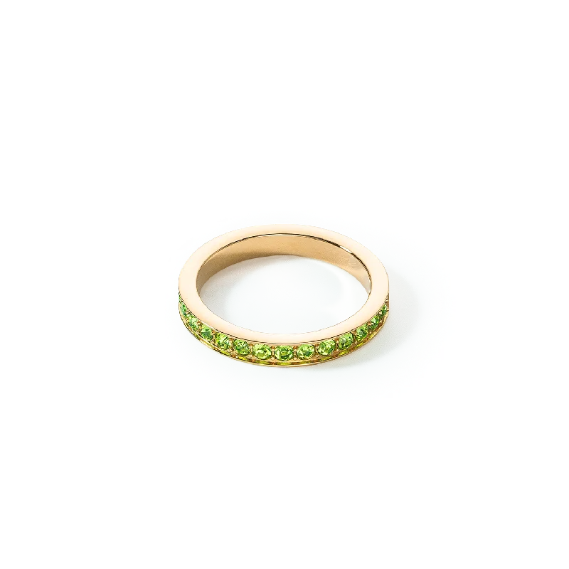 Shop Dazzling Jewelry With Special Promotional Discounts Ring stainless steel & crystals slim gold green Shop Dazzling Jewelry With Special Promotional Discounts Ring stainless steel & crystals slim gold green