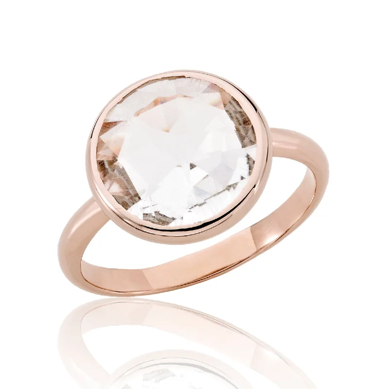 High-End Jewelry, Now More Affordable Than Ever Rose Gold Plated Rock Crystal Ring